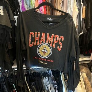 Mitchell & Ness Black Las Vegas Aces Champs Long Sleeve